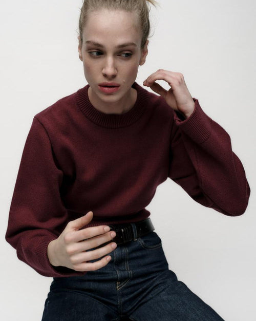 CELINE | KORTAD STRICKAD TRÖJA